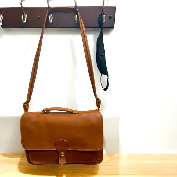 Coach Vintage Metropolitan Saddle Brown Leather Briefcase RARE COLLECTOR - Picture 8 of 10